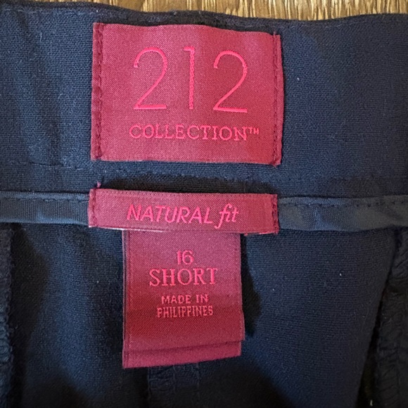212 Collection Women's size 16S Black Natural Fit comfort Band relaxed Trousers - Picture 4 of 5